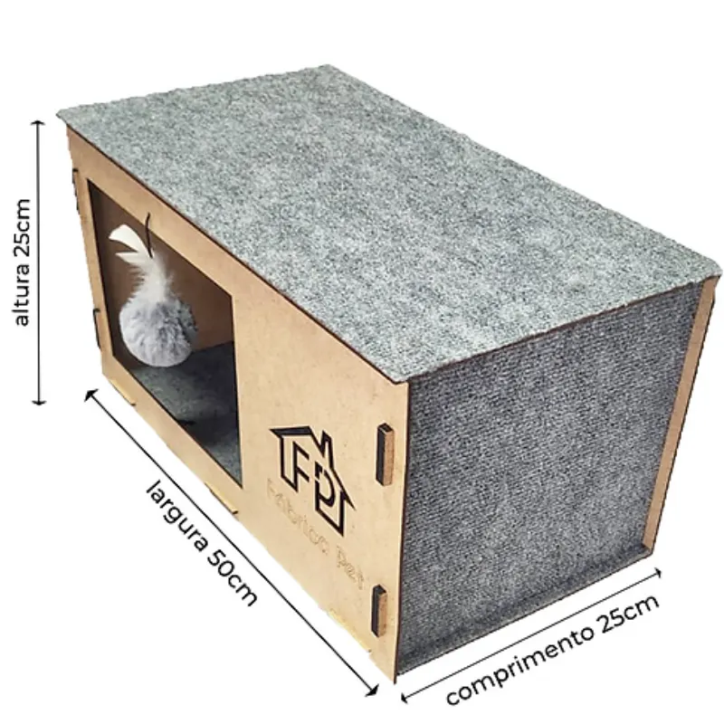 Arranhador Cat Box Cinza Fabrica Pet