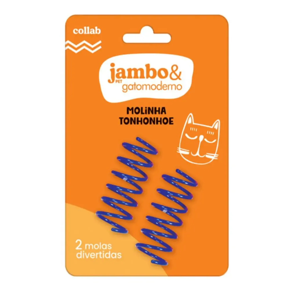 Brinquedo Jambo Gato Moderno Mola Com 2 Peças