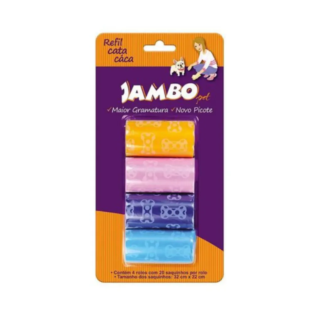 Refil de Sacolas Jambo Basic para Cães