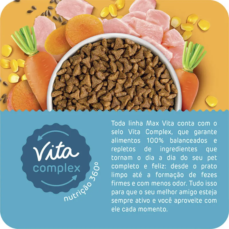 Ração Max Cat Vita Selection Frango Gatos Castrados 20 Kg