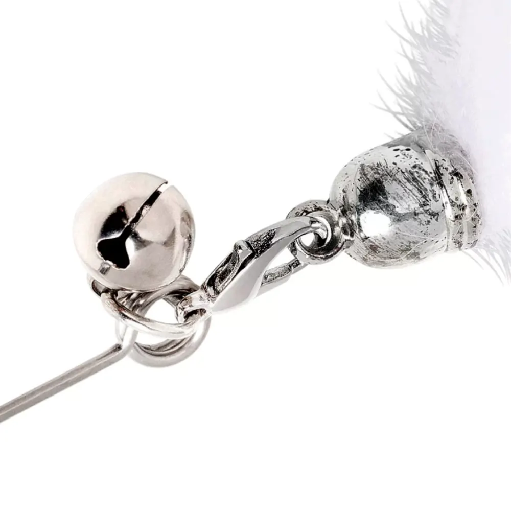 Brinquedo Jambo Varinha Fox Fur com Cabo de Madeira Branco para Gatos