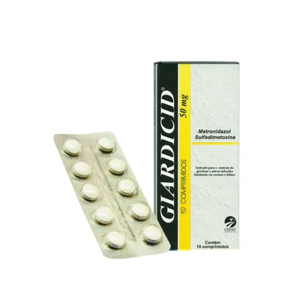 Giardicid Cepav 50mg Com 10 Comprimidos