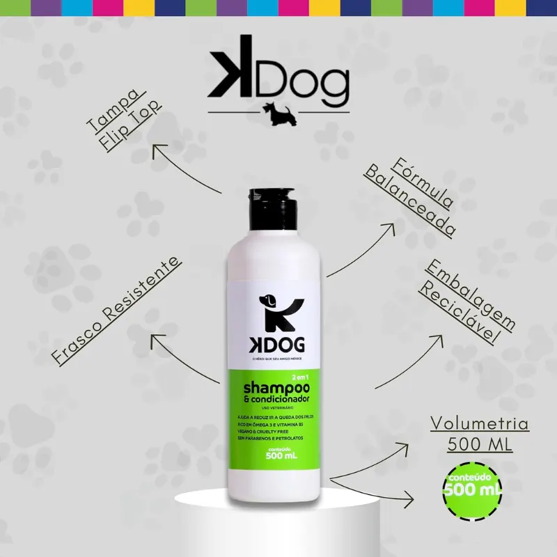 Kdog Shampoo e Condicionador 500 ml
