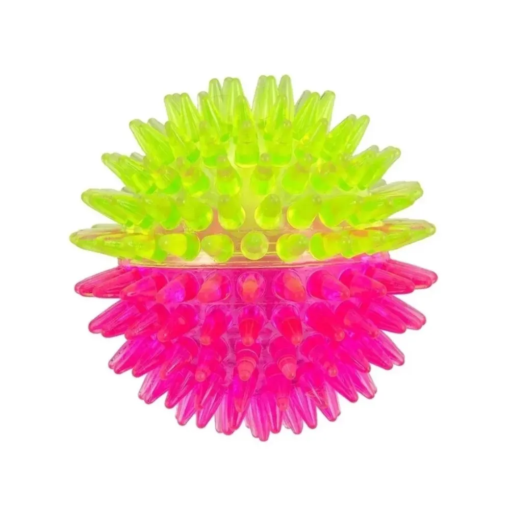 Brinquedo Caes Jambo Bola Tpr Media Dual Rosa e Amarelo
