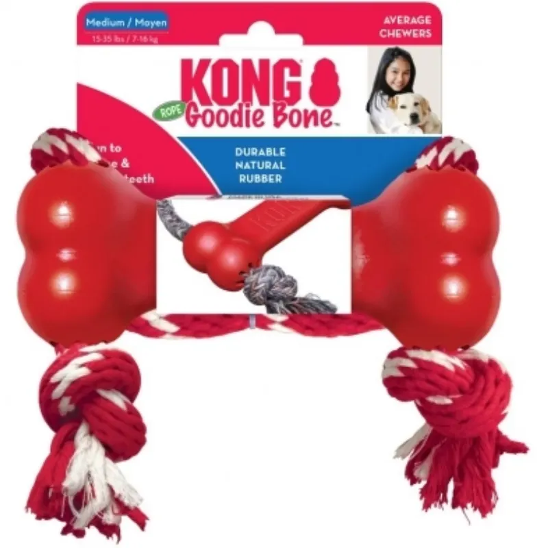 Brinquedo Kong Goodie Bone W/Rope Medium