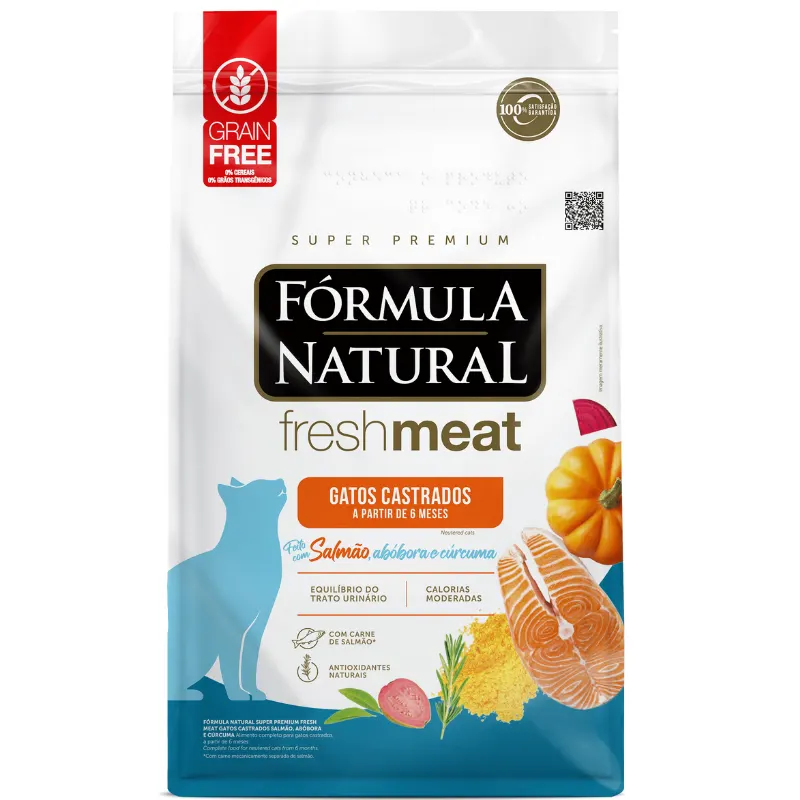 Ração Fórmula Natural para Gatos Castrados Salmão 10,1 Kg