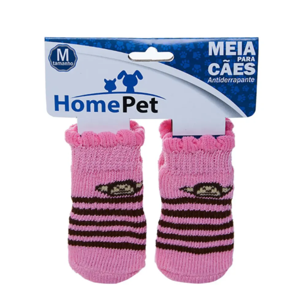 Meia Listrada Home Pet Azul Tam G