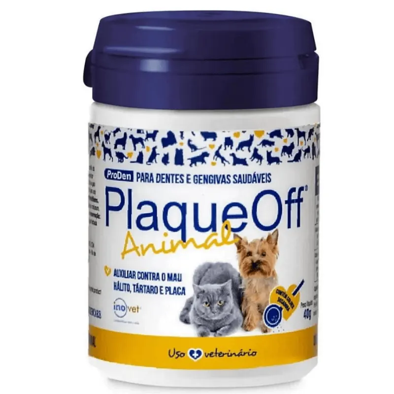 Plaqueoff Inovet 40 g com Colher Dosadora