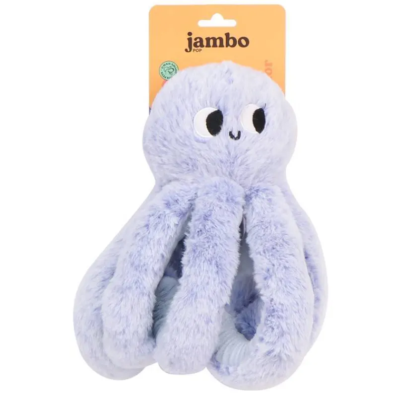 Mordedor Jambo Pelúcia Frizzy Octupus Azul Escuro Médio