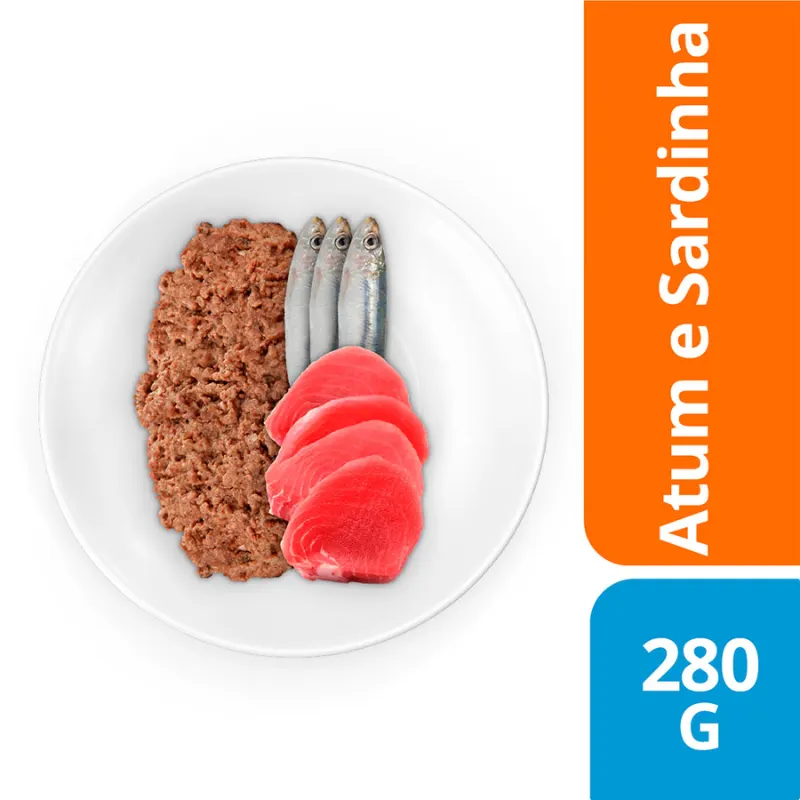 Ração Umida Max Cat Lata Gatos Adultos Atum Sardinha 280g