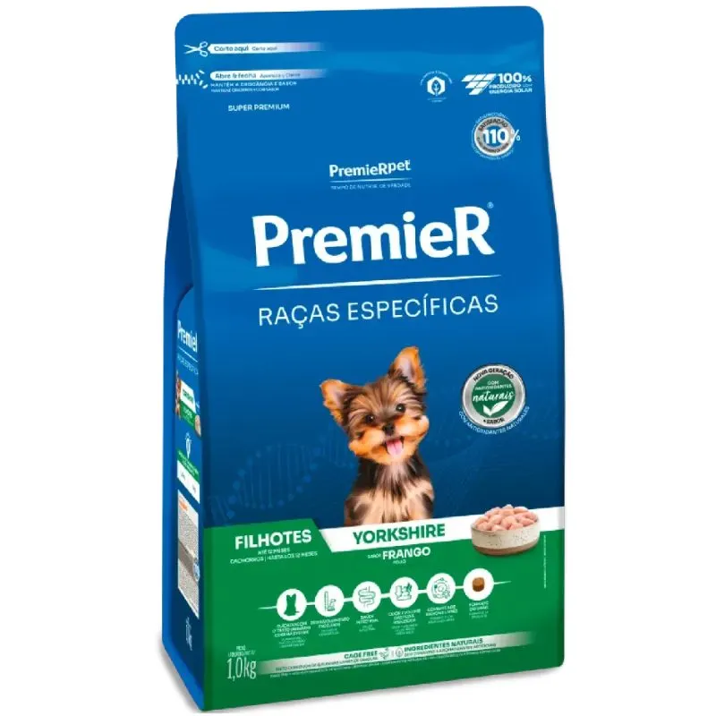 Ração Premier Raças Específicas Cães Filhotes Yorkshire 1kg