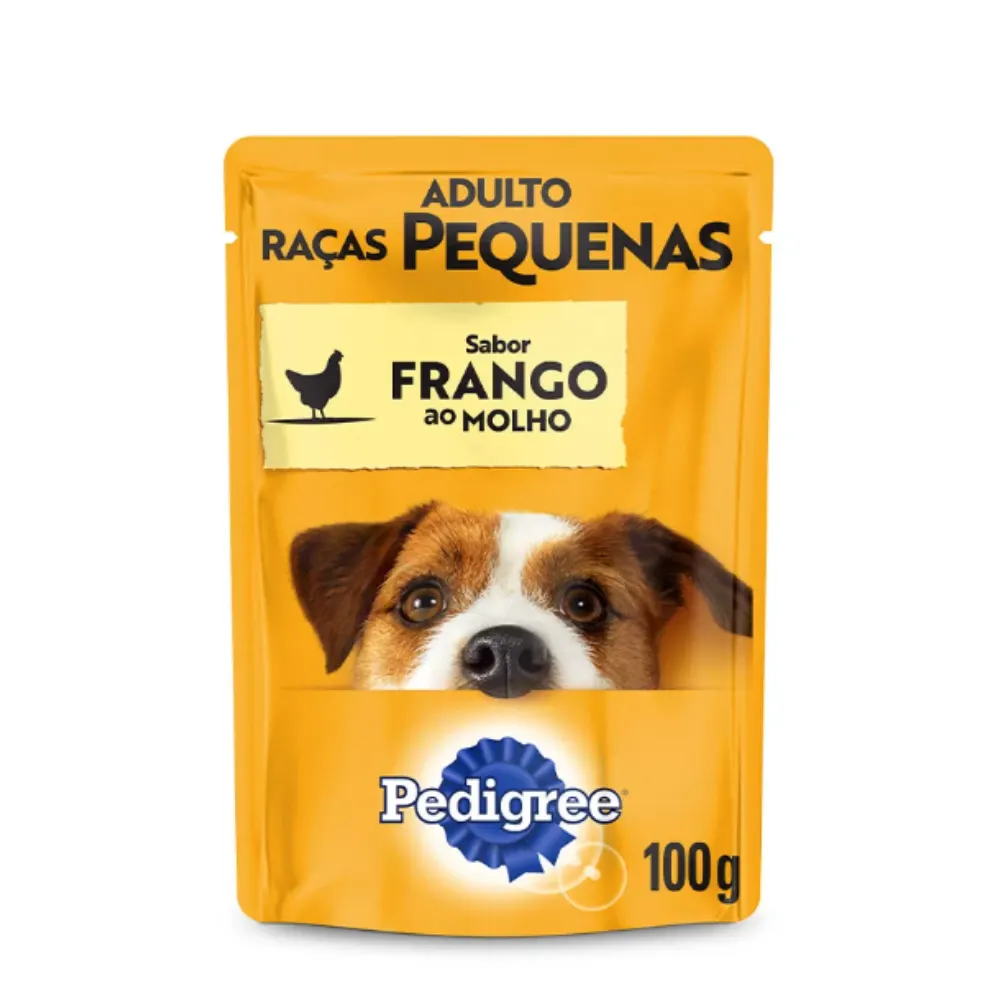 Pedigree Sachê Frango Molho Cães Adultos Raças Pequenas 100g