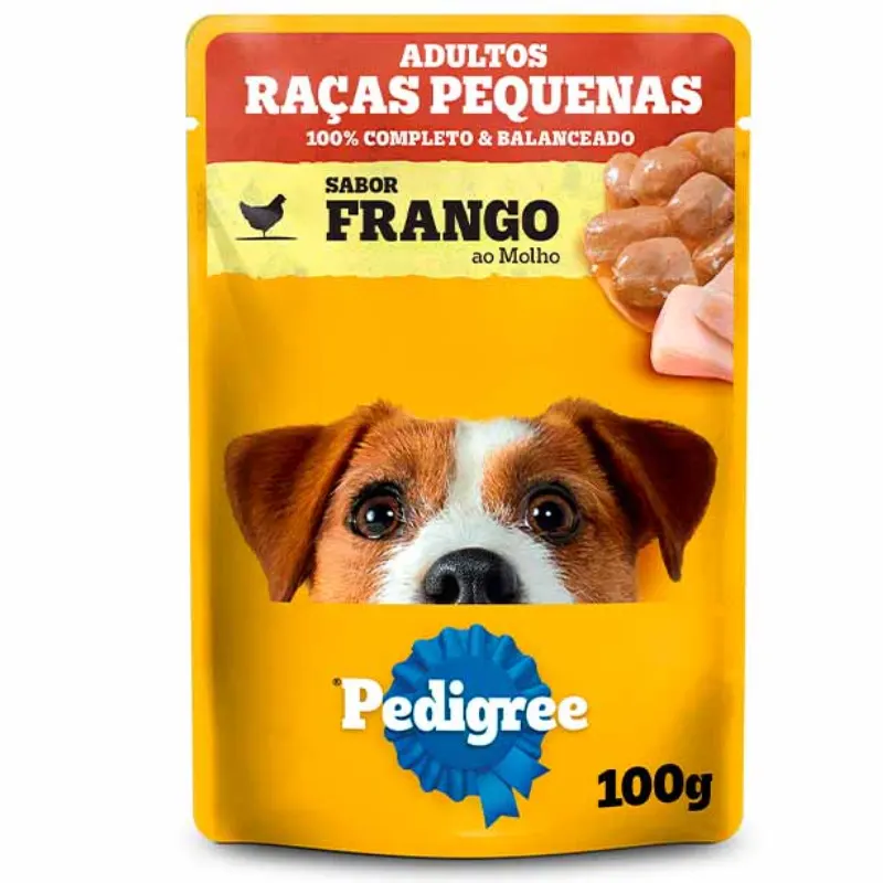 Pedigree Sachê Frango Molho Cães Adultos Raças Pequenas 100g