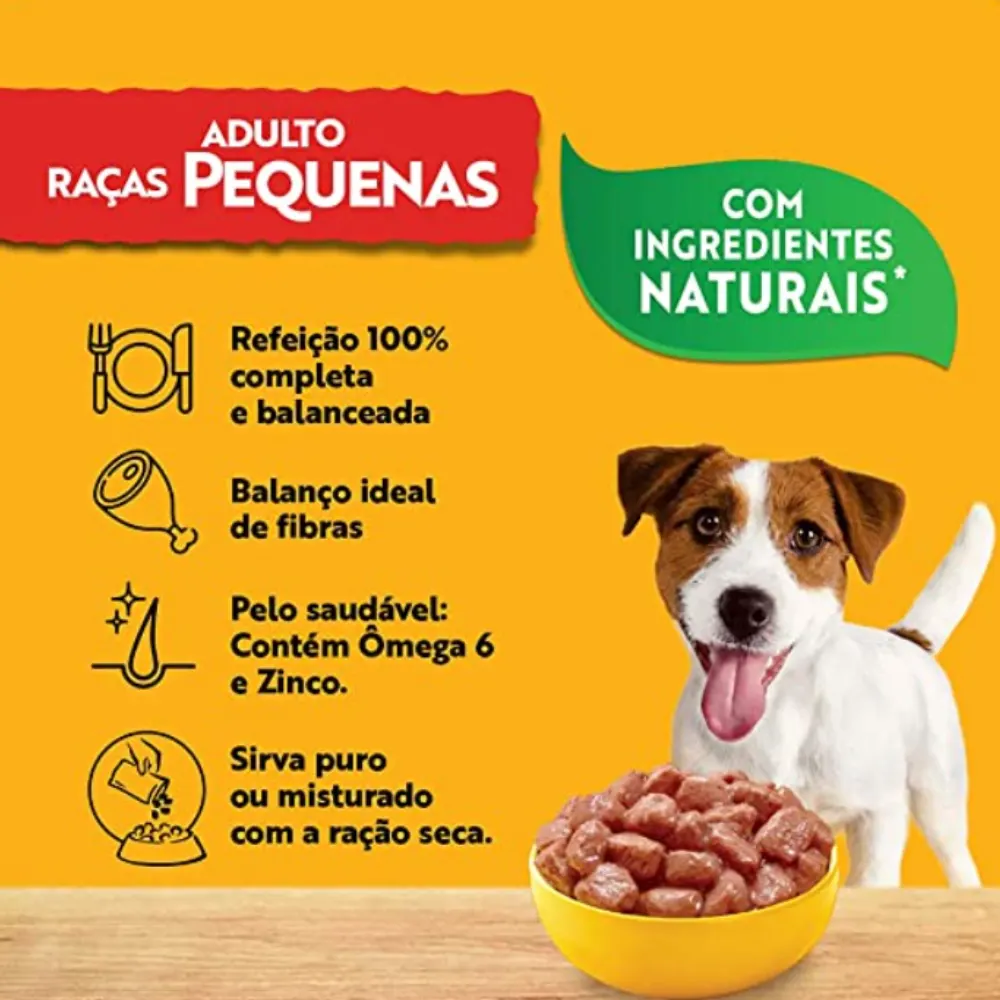 Pedigree Sachê Frango Molho Cães Adultos Raças Pequenas 100g