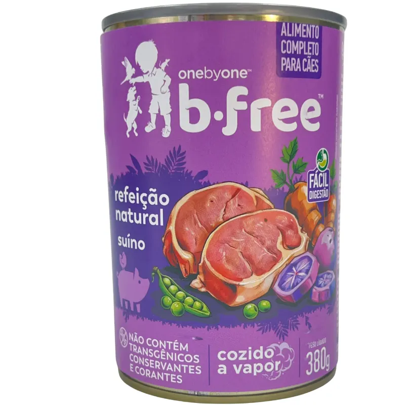 Lata Spin B.Free Sabor Suíno para Cães 280 g