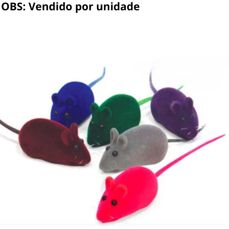 Brinquedo Ratinho Real C/ Apito Coloridos Variados