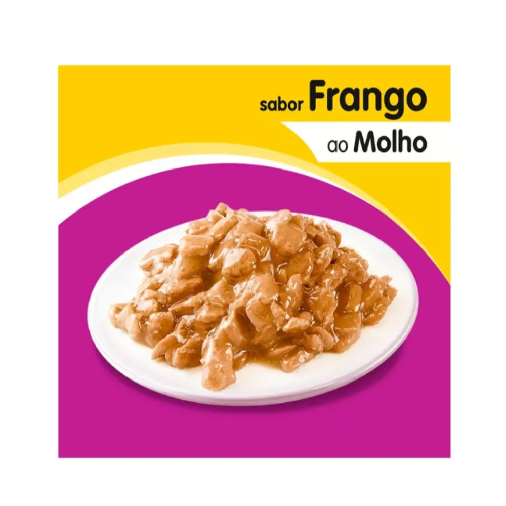 Ração Úmida Whiskas Sachê Gatos Adultos Frango Molho 85g