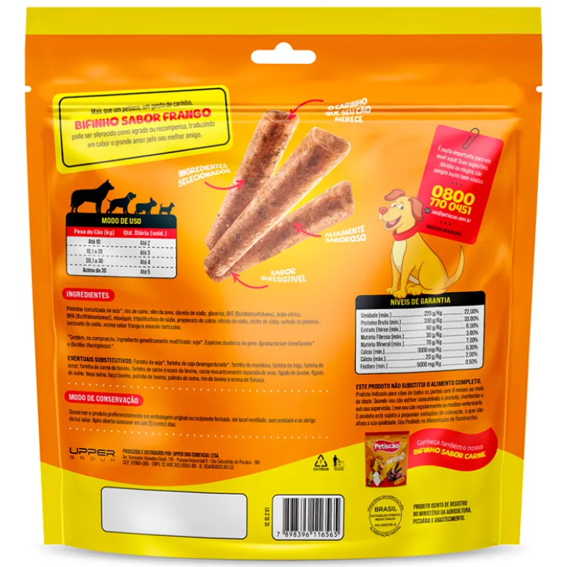 Petisco Petiscão Palito Mastigável Frango 250 g