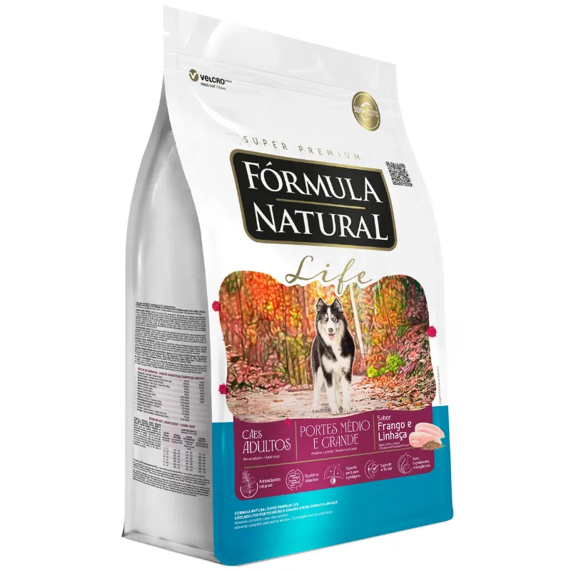 Ração Fórmula Natural Life Cães Adultos de Raças Média e Grande 15kg