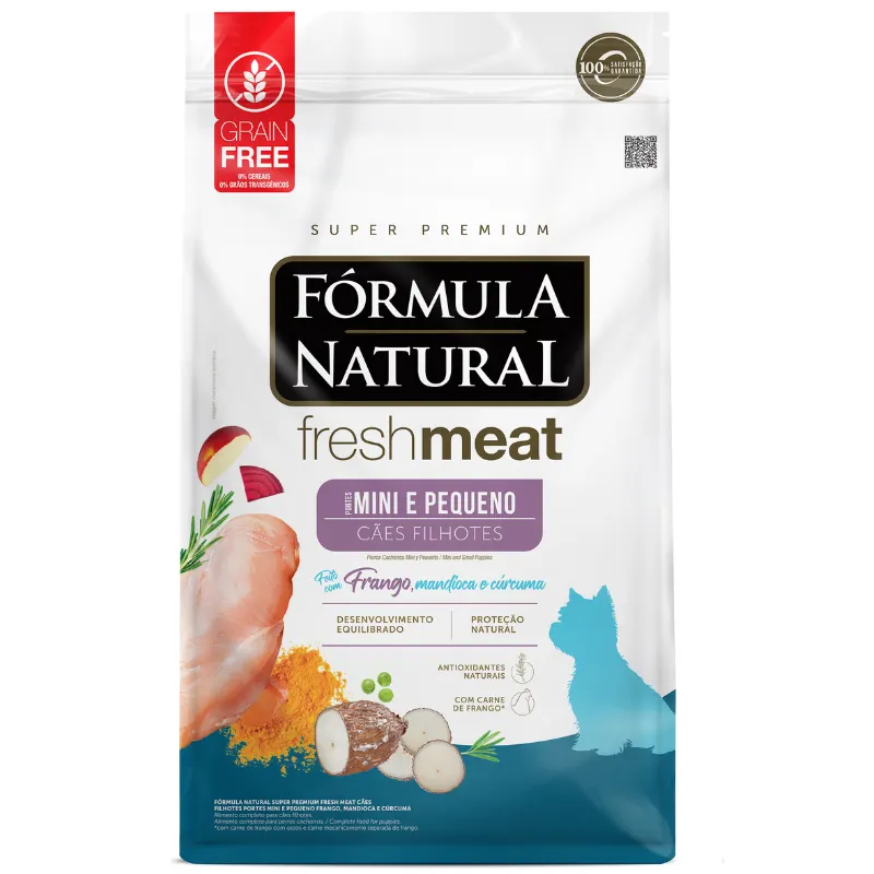 Formula Natural Fresh Meat Filhotes Mine e Pequeno 10,1 Kg