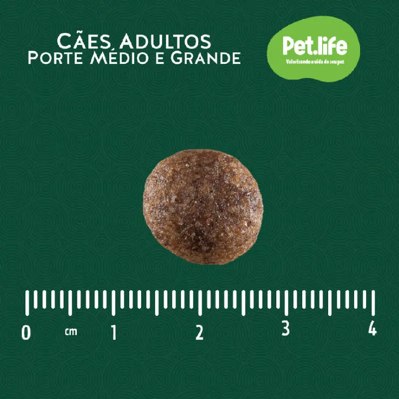 Ração Pet life Frango Arroz Cães Adultos Médio/Grande