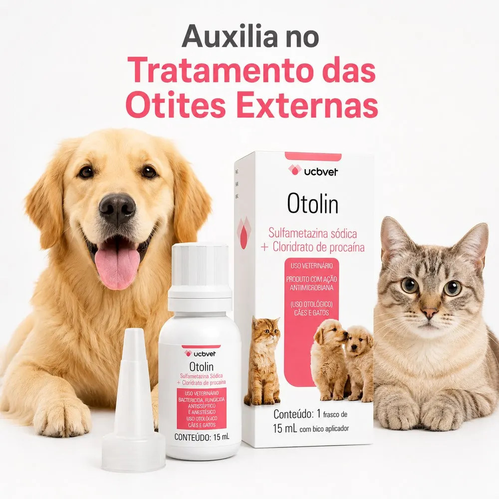 Otolin para Cães e Gatos UCB Vet 15 ml