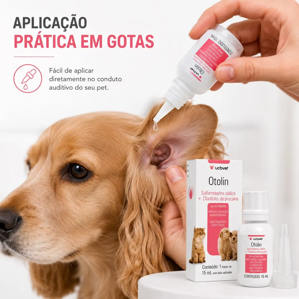Otolin para Cães e Gatos UCB Vet 15 ml