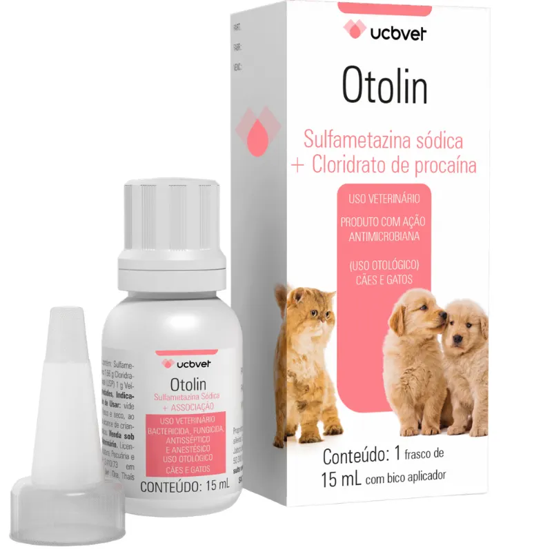 Otolin para Cães e Gatos UCB Vet 15 ml