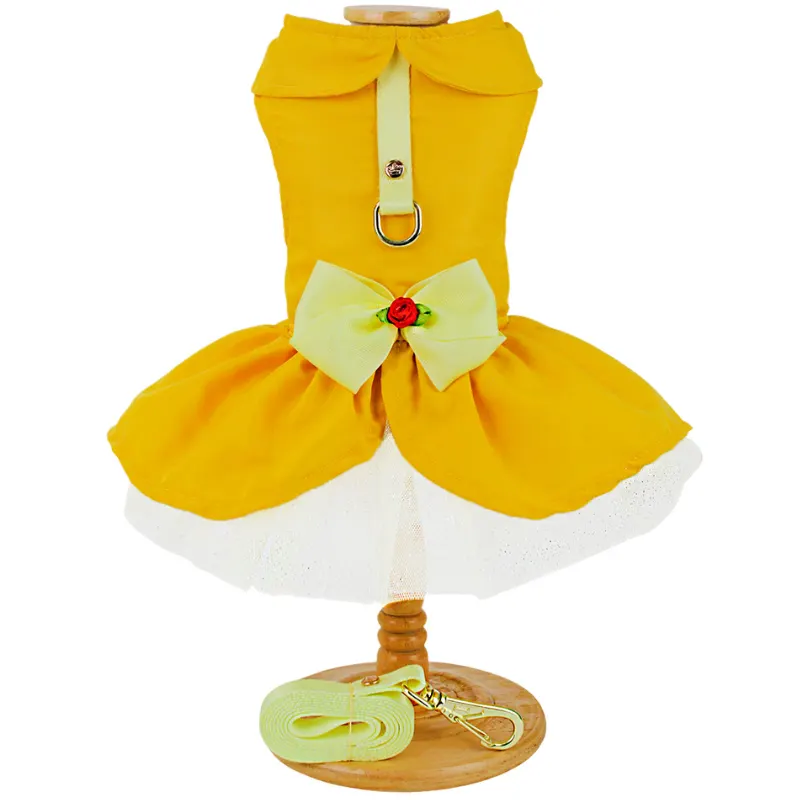 Vestido Lady Bela Amarelo Bonito pra Cachorro GG