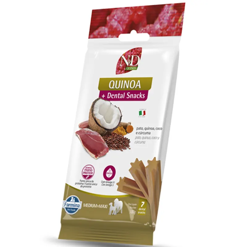 Petisco N&D Quinoa e Pato para Cães Adultos Médio e Grande 100 g