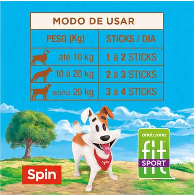 Petiscos Para Cães Stick Fit Spin Fit - 50g - Pessêgo + Brócolis + Grão de Bico