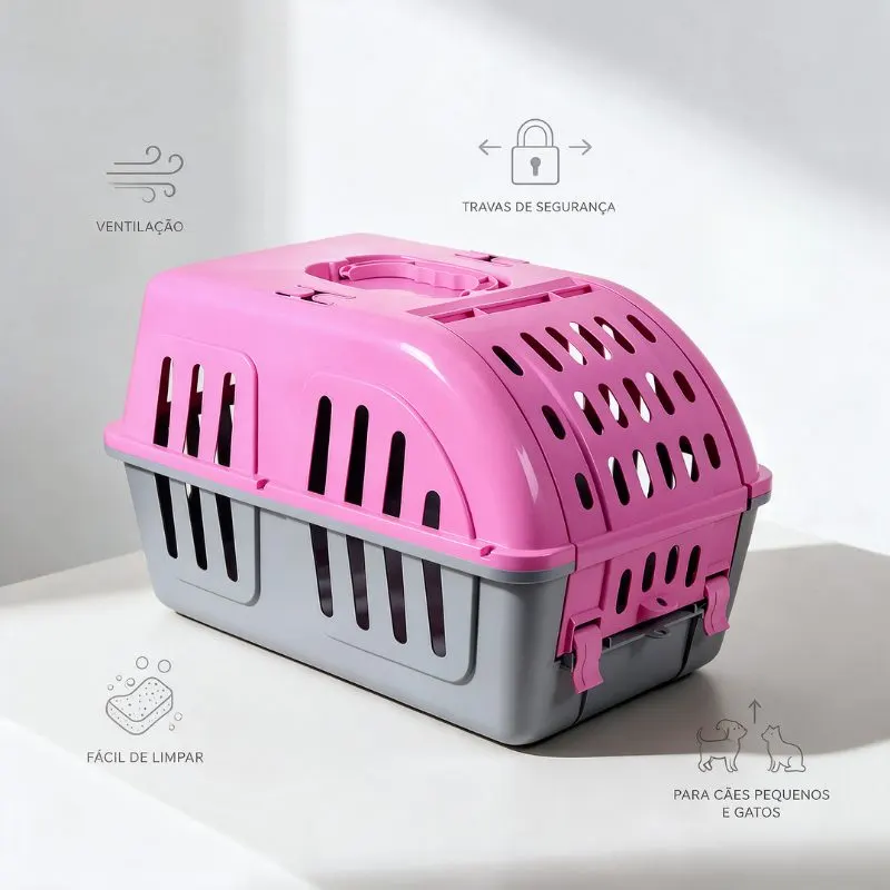 Caixa de Transporte São Pet Cor Rosa