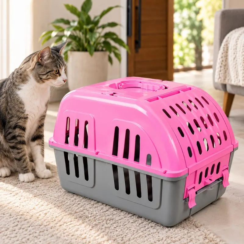 Caixa de Transporte São Pet Cor Rosa