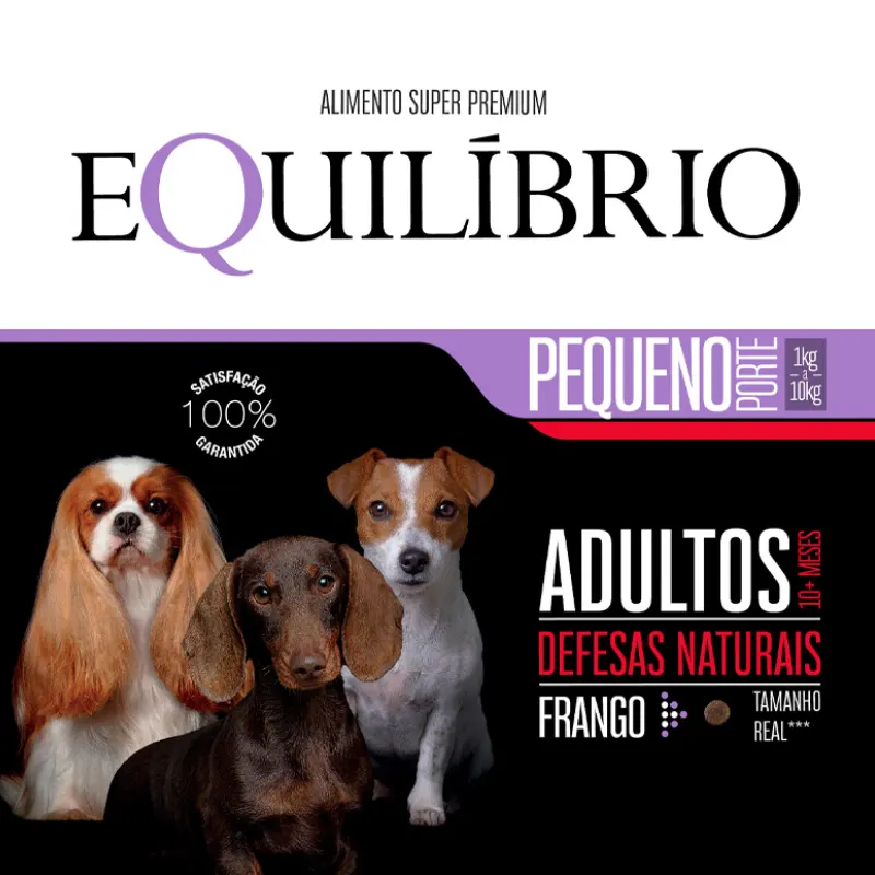 Ração Equilíbrio para Cães Adultos de Pequeno Porte Sabor Frango