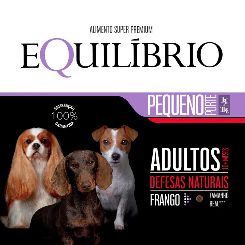 Ração Equilíbrio para Cães Adultos de Pequeno Porte Sabor Frango