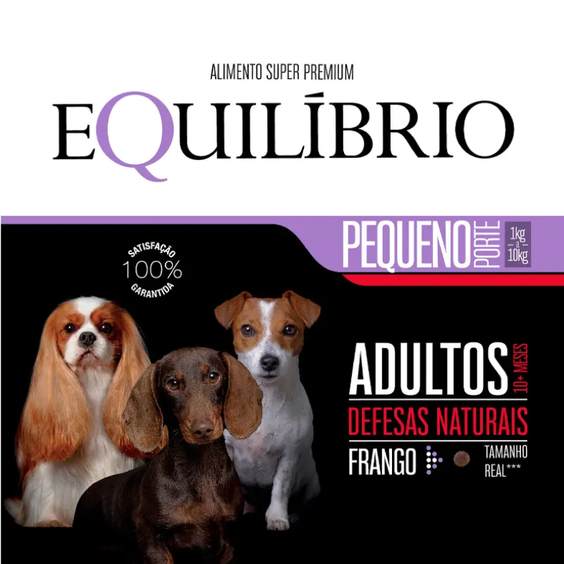 Ração Equilíbrio para Cães Adultos de Pequeno Porte Sabor Frango