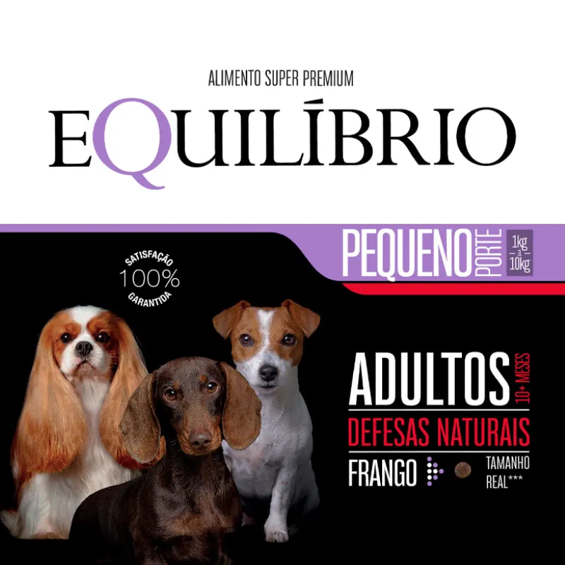 Ração Equilíbrio para Cães Adultos de Pequeno Porte Sabor Frango