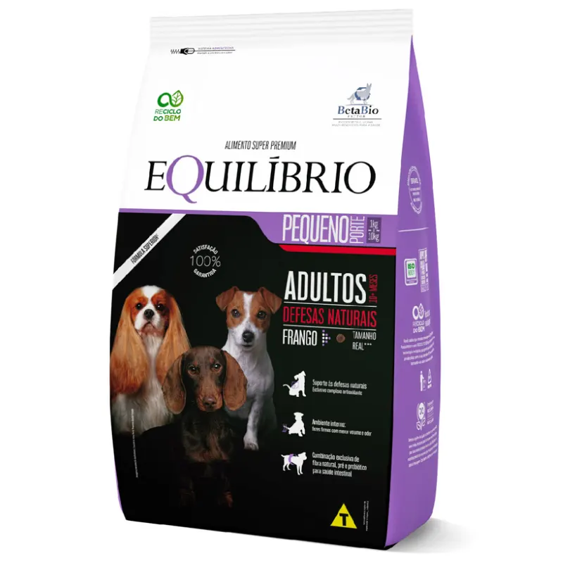 Ração Equilíbrio para Cães Adultos de Pequeno Porte Sabor Frango