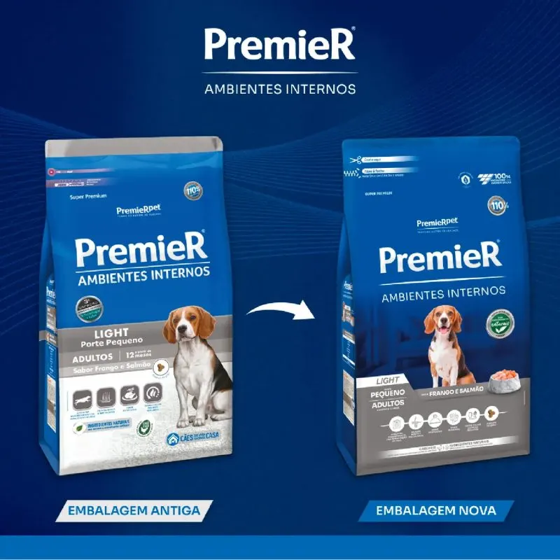Ração Premier Ambientes Internos Light Cães Adultos
