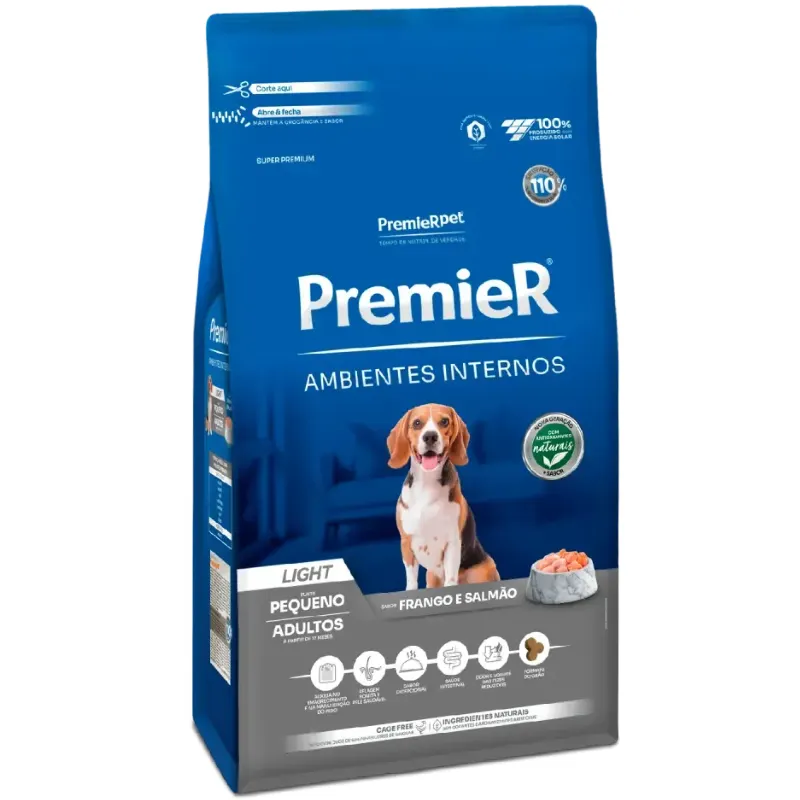 Ração Premier Ambientes Internos Light Cães Adultos