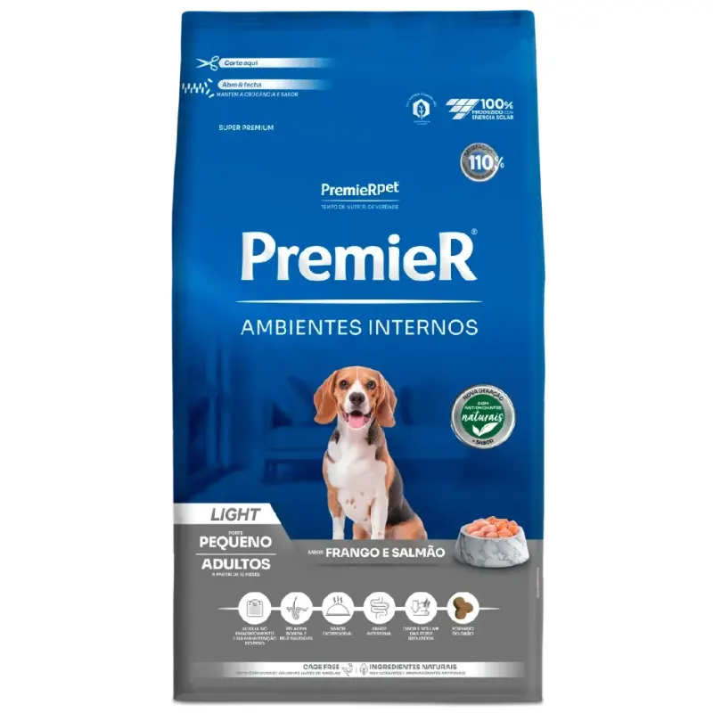 Ração Premier Ambientes Internos Light Cães Adultos