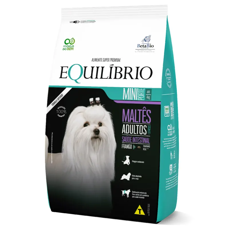 Ração Equilíbrio Maltês para Cães Adultos de Porte Pequeno Sabor Frango 2,5 Kg