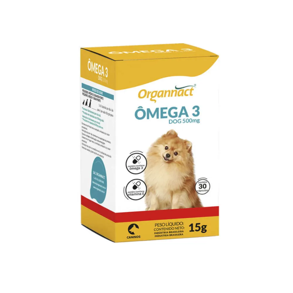 Suplemento Vitamínico Organnact Omega 3 Dog 500mg