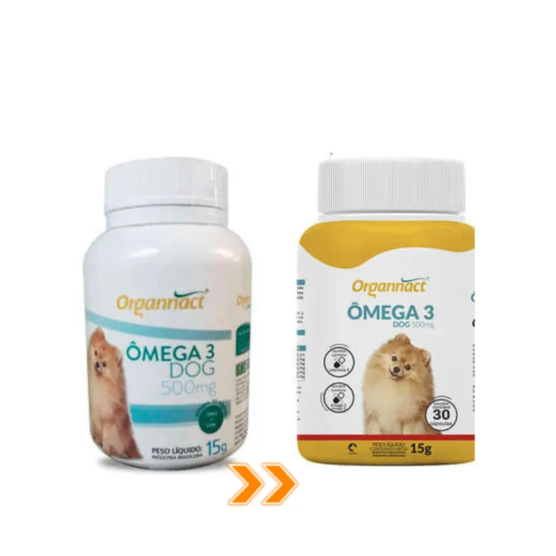 Suplemento Vitamínico Organnact Omega 3 Dog 500mg