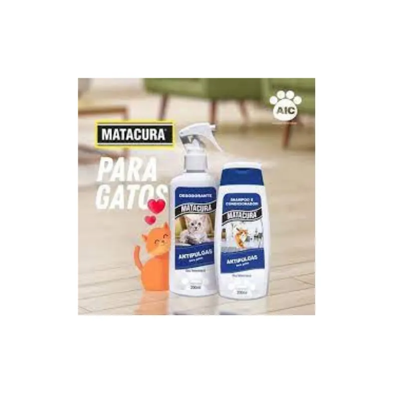 Matacura Antipulgas Para Gatos 200ml Aic Desodorante
