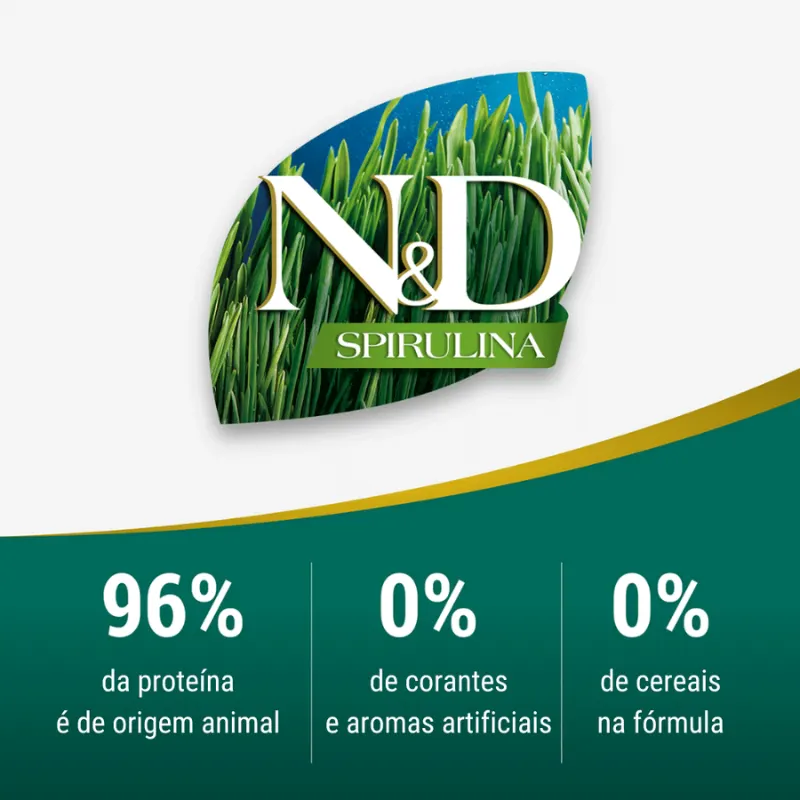 Ração N&D Spirulina Cães Adultos Mini e Cordeiro 7 Kg