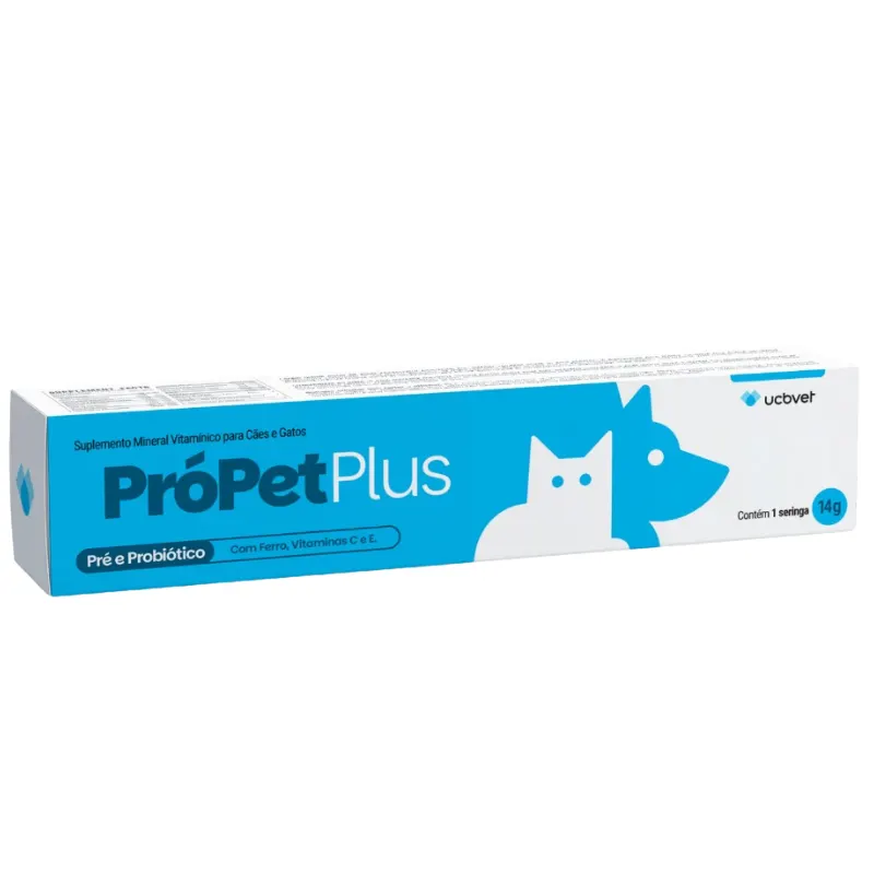 PróPet Plus Suplemento Mineral Vitamínico UCBVET para Cães e Gatos 14 g