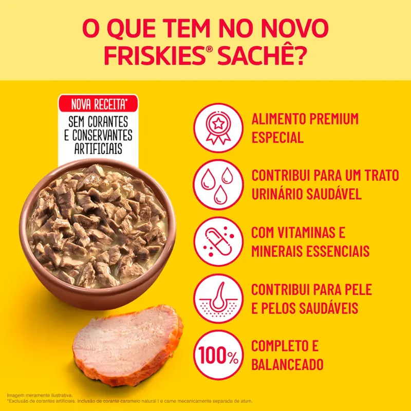 Friskies Sachês para Gatos Adultos Sabor Peru 85g