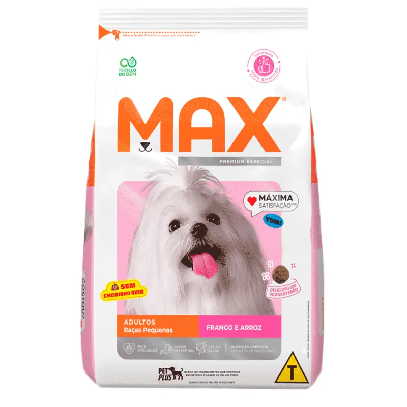 Ração Max Cães Adultos de Pequeno Porte Frango e Arroz