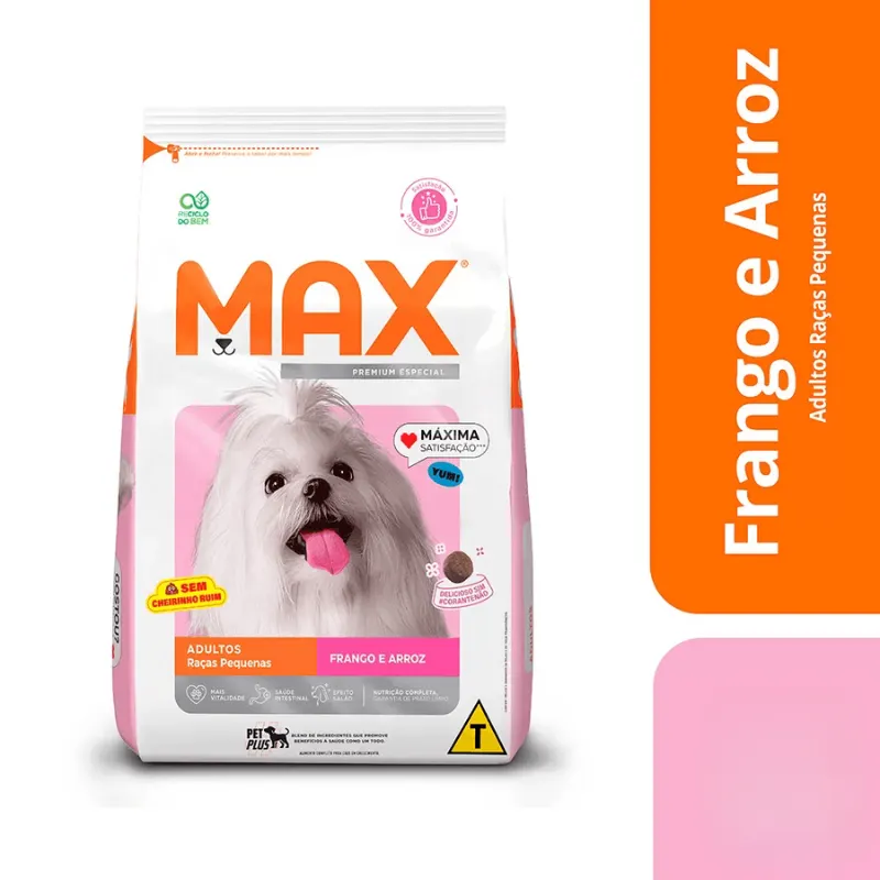 Ração Max Cães Adultos de Pequeno Porte Frango e Arroz